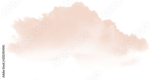 Schilderij op canvas Cloud sunny yellow massive single puffy element with dramatic lighting for high-impact creative focal points on a transparent background