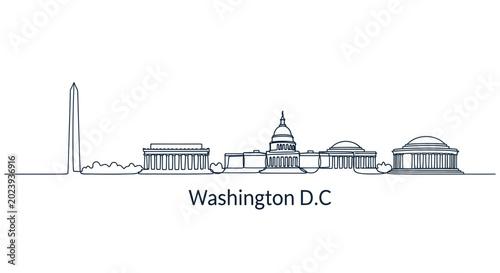 Cuadro en lienzo Washington D