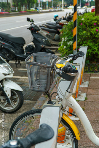 Scooter Parked in the Street