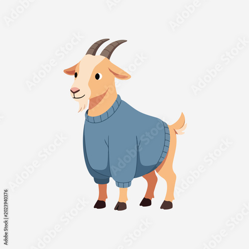 Goat in Blue Sweater