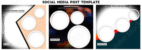 Foto Luxury Real Estate Instagram Carousel Template, isolated transparent background,