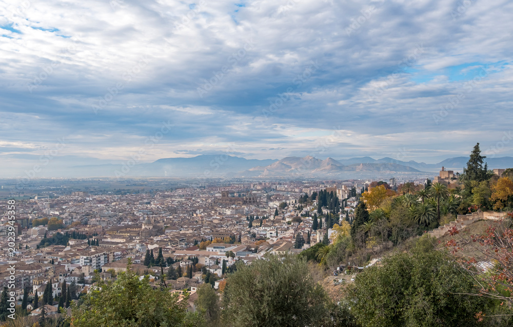 Obraz premium Blick auf Granada, Andalusien