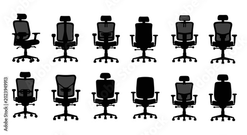 Fotografi Office Chairs Collection - Ergonomic Mesh Back Swivel Chairs