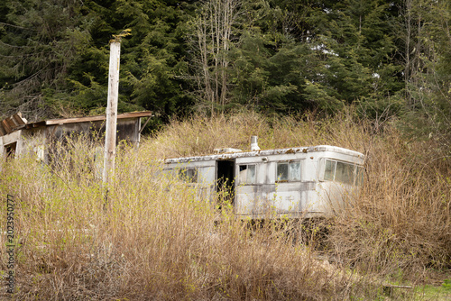 old abandoned trailer