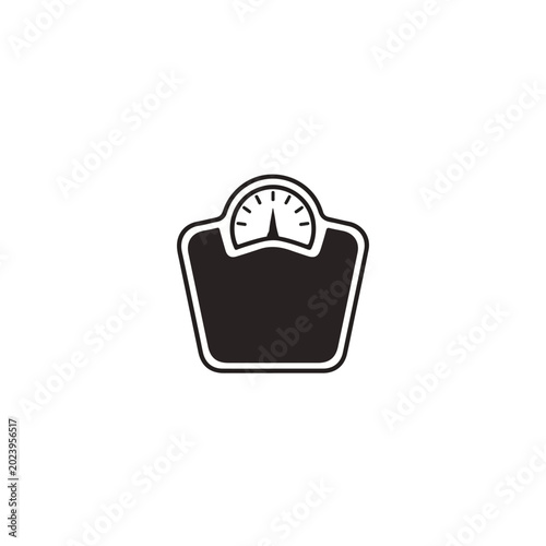 Bathroom Scale Icon with Dial