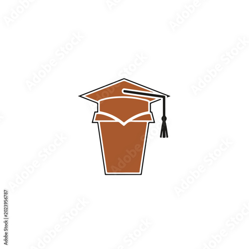 Graduate Hat Icon with Tassel