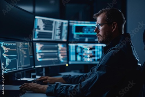 businessman working on computer
