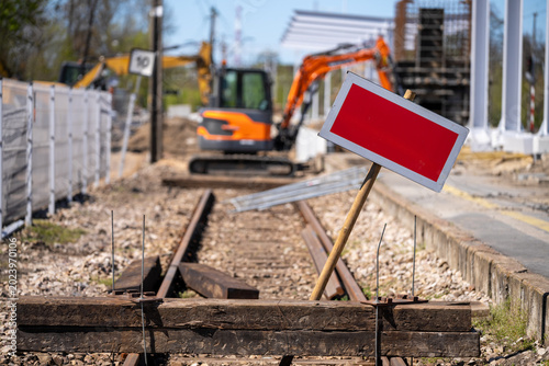 Foto Modernisation of railway tracks at the Tomaszów Mazowiecki station, causing temp