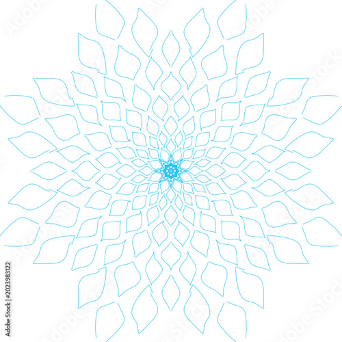 Light blue minimal lace mandala vector design