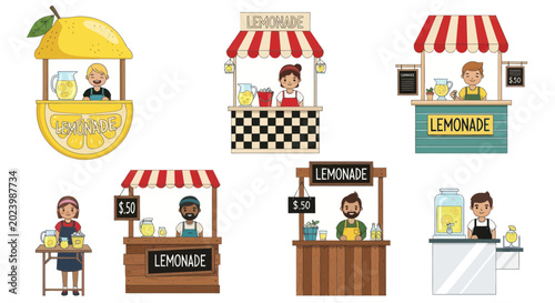 Children Lemonade Stands Set