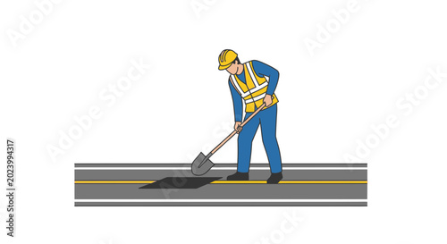 Φωτογραφία Man wearing safety gear working outdoors.