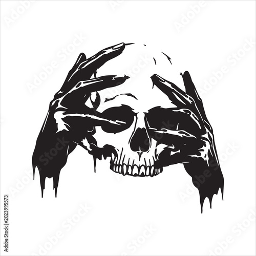 Creepy Skeleton Hand Horror Design