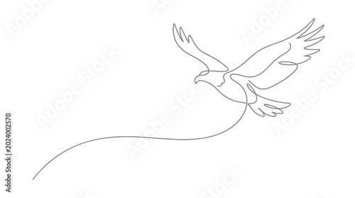 flying eagle line art