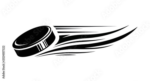 Photos Fast Hockey Puck with Motion Lines