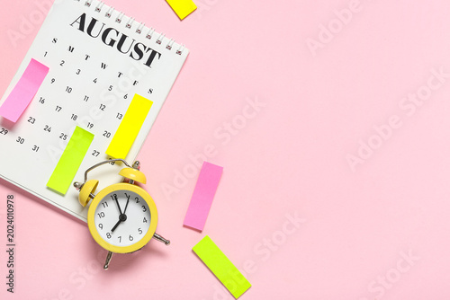 Alarm clock with calendar a...