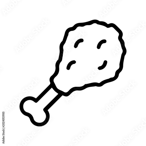 Bild auf Leinwand Chicken Leg Icon