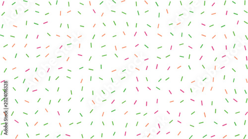 Konstfotografi Playful green, orange, and pink candy sprinkles are generously scattered across