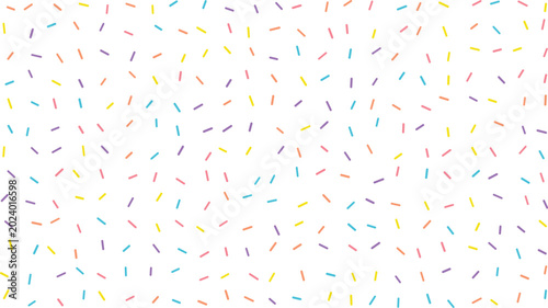 Bild auf Leinwand A cheerful and appealing pattern features numerous colorful sprinkles scattered