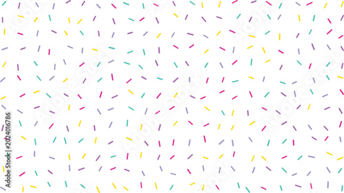 Quadro su tela A delightful assortment of sweet colorful dashes spreads evenly across a pristin