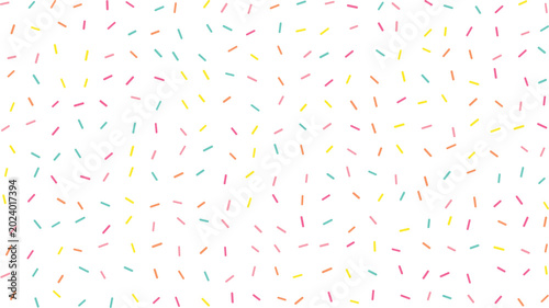 Quadro su tela Lively assortment of sugary sprinkles in pink and teal shades scattered over whi