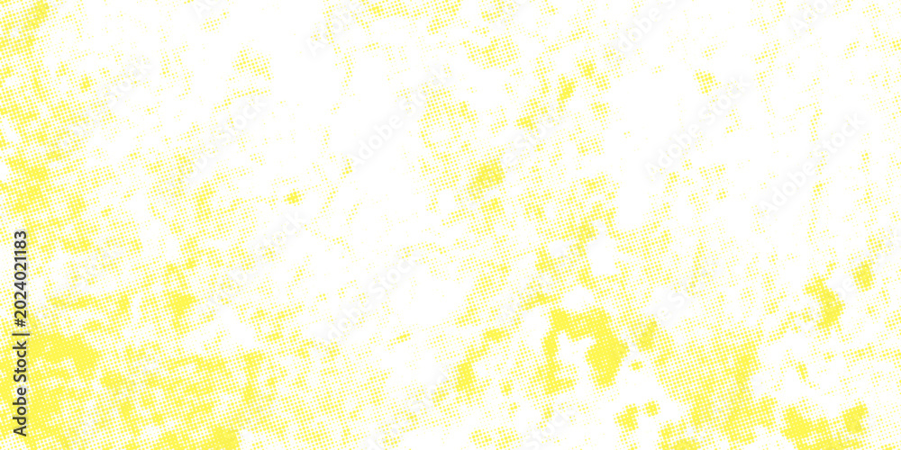 Fototapeta premium Abstract yellow and white grunge halftone texture vector background