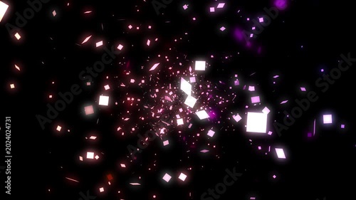 Bright magical glowing stars in galaxy night sky space, celebration loop animation, sparkling particle motion 4K gradient special effects academic style fantasy background video material
