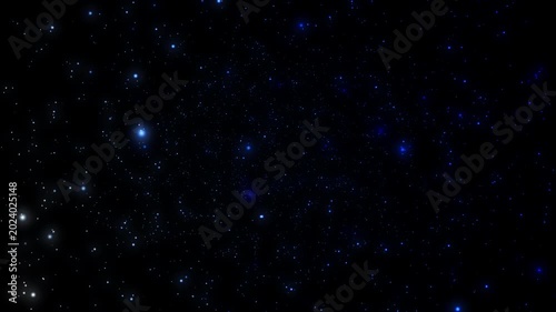 Dark blue cosmos galaxy nebula in night sky space, astronomy science universe animation with snow and water particles, glowing light motion 4K gradient special effects fantasy background video materia