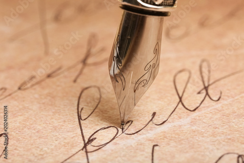 Old paper sheet with letter...