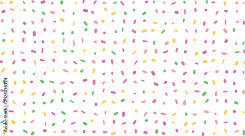 Konstfotografi An assortment of varied sweet sprinkles in pink green yellow and purple hues spr