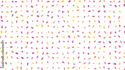 Konstfotografi Scattered pink, orange, yellow, and purple sprinkles create a vibrant and joyful