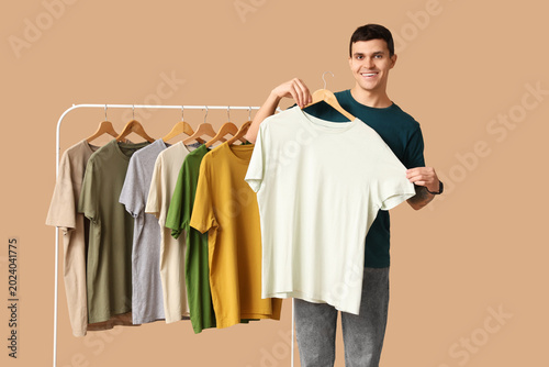 Handsome young happy man an...