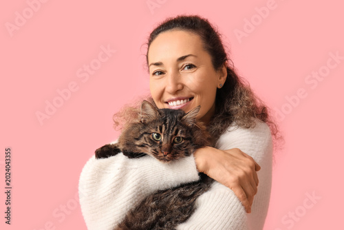 Beautiful mature woman with...