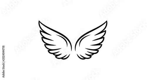 Bild auf Leinwand Angel Wings Icon Vector Art