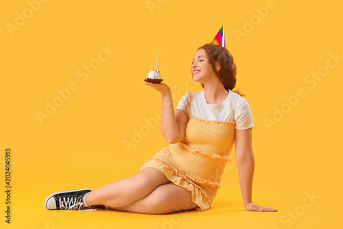 Beautiful young happy woman...
