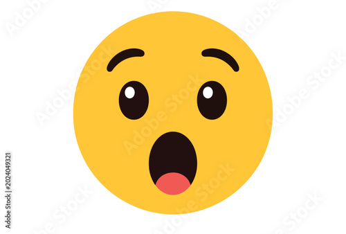 Foto Surprised Face Emoji Reaction Icon.