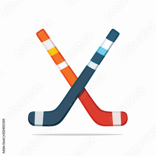 Two Crossed Hockey Sticks