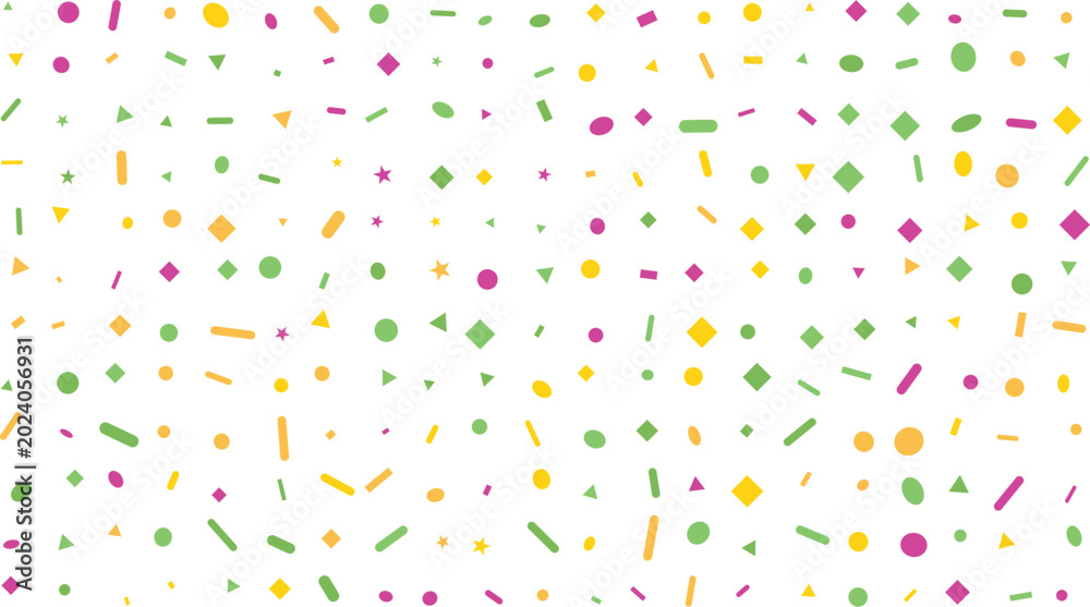 Fototapeta premium Colorful confetti scatter pattern celebration and party design element