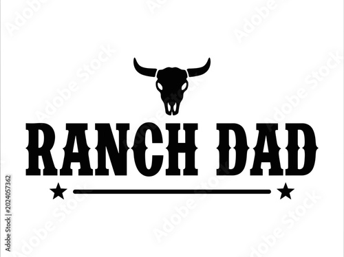 Foto Ranch Dad Bull Horns Western Vector