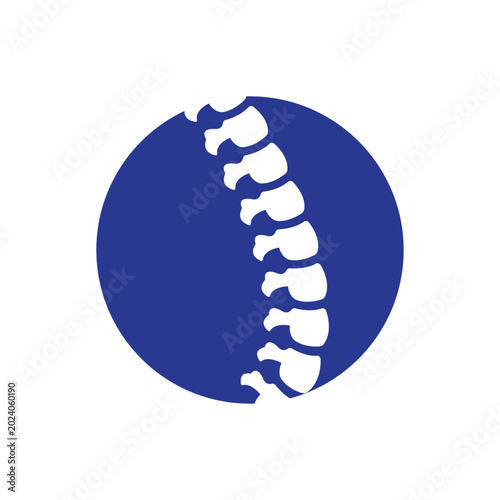 Spine diagnostics symbol logo template vector