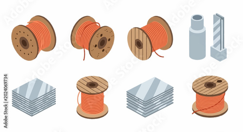 Graphic illustration of wire and cable materials.