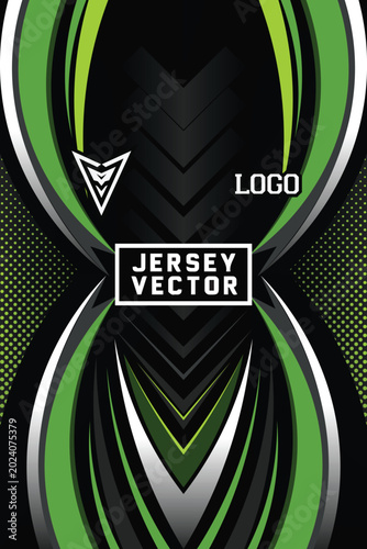 Sublimation Sportswear Jersey Pattern for Football, Soccer, Basketball, Volleyball, Cricket, and E sports Team Apparel Vector.