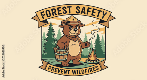 Smokey the Bear Forest Fire Prevention.