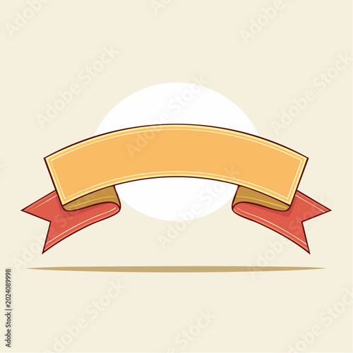 Retro Ribbon Banner with Copy Space