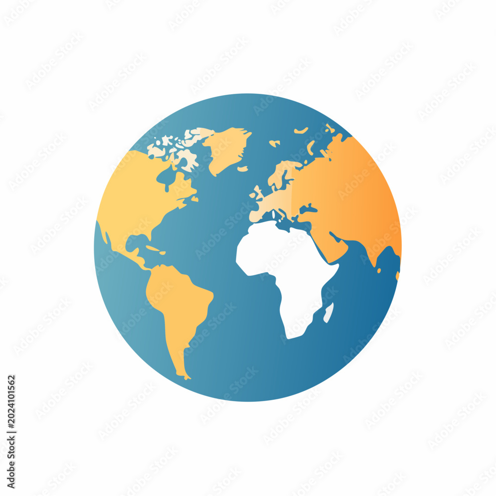 Fototapeta premium Stylized Globe Illustration