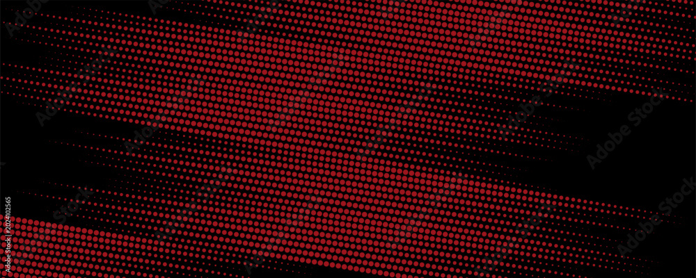 Fototapeta premium Halftone dots red and blue color pattern gradient grunge texture background. Dot pop art comic sport style vector illustration. modern background