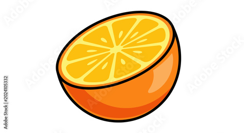 Fresh Orange Slice Illustration