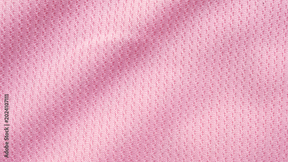 Fototapeta premium Pink Sportswear Fabric Texture, Breathable Microfiber Mesh Background