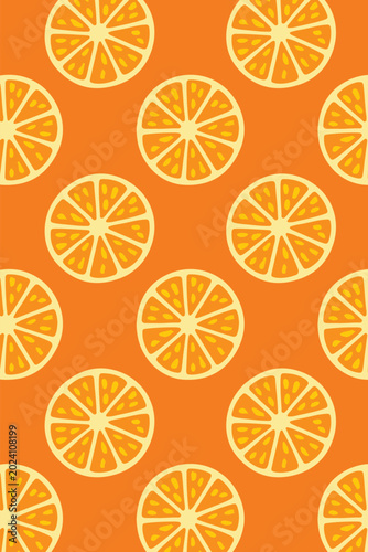 Fotografie fruity orange slice pattern background