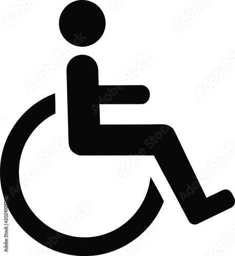 Obraz na płótnie Universal accessibility symbol for handicap parking and facilities Vector