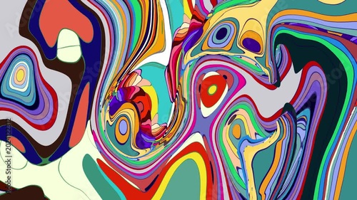 Vibrant Abstract Swirl Pattern with Bold Multicolor Waves